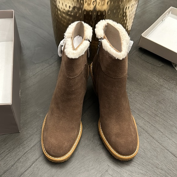 Franco Sarto Suede Wedge Ankle Boots - Ulayna - Picture 4 of 7